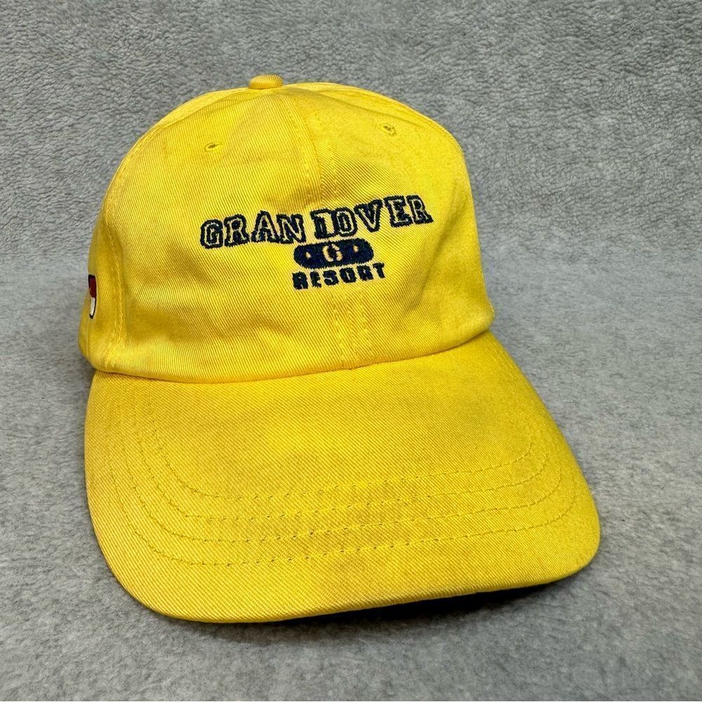 Grandover Resort Hat Cap Adult OSFA Yellow Strapback Casual Travel Greensboro NC